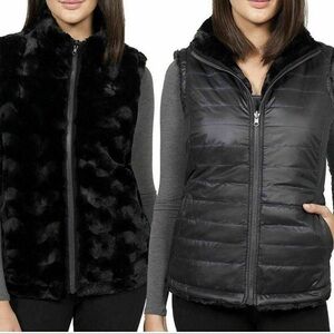 Nicole Miller Original Black Reversible Vest